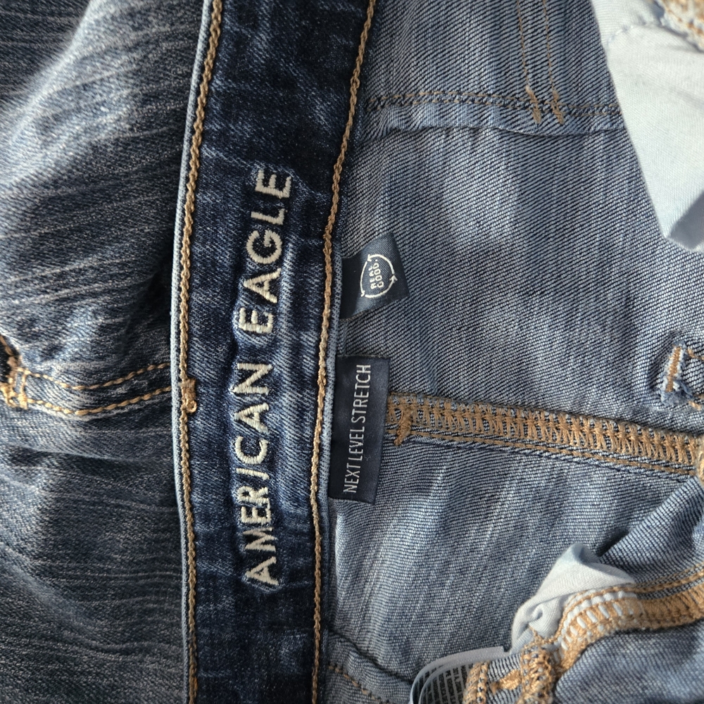 American Eagle Outfitters Dark Blue Flare Jeans - Picture 5 of 6